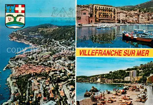 Villefranche sur Mer Vue aerienne Le Port La Plage Villefranche sur Mer