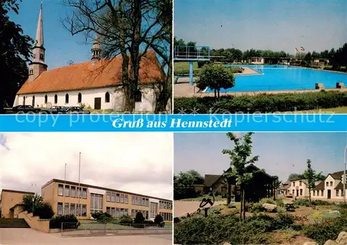 Hennstedt_Dithmarschen Kirche Schwimmbad Schule Park Hennstedt_Dithmarschen