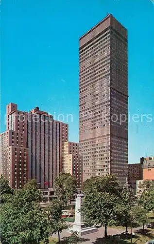 Montreal_Quebec Dominion Square Park Sheraton Laurentien Hotel and the Imperial Bank of Commerce Building Montreal Quebec