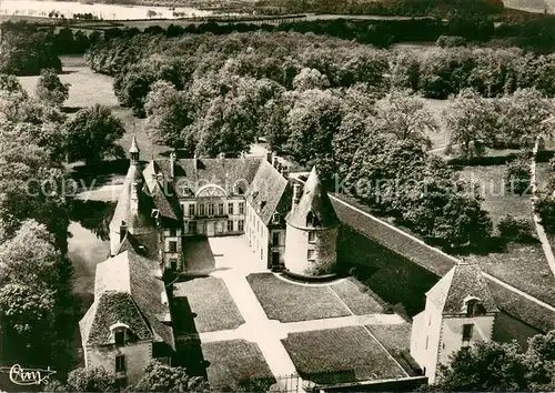 AK / Ansichtskarte Commarin Vue aerienne du Chateau et a larriere plan le reservoir de Panthier Commarin