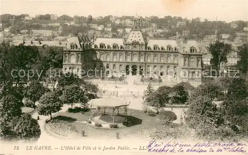 AK / Ansichtskarte Le_Havre Hotel de Ville et le Jardin Public Le_Havre