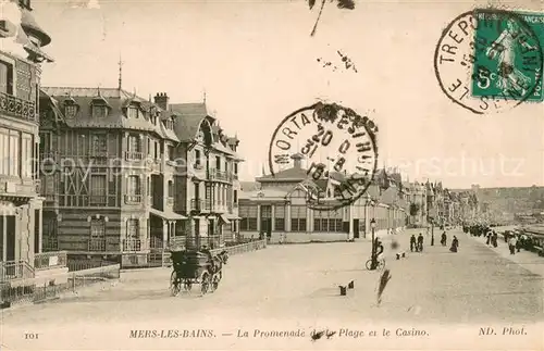 AK / Ansichtskarte Mers les Bains La Promenade de la Plage et le Casino Mers les Bains