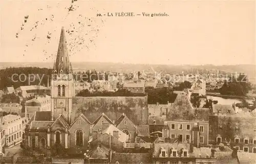 AK / Ansichtskarte La_Fleche Vue generale et l eglise La_Fleche