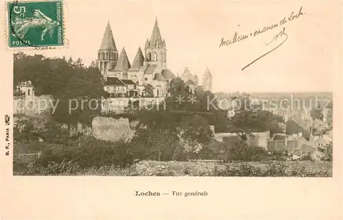 AK / Ansichtskarte Loches_Indre_et_Loire Vue generale Le Chateau Loches_Indre_et_Loire