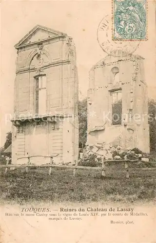 AK / Ansichtskarte Touques Ruines du Chateau de Lassay Touques