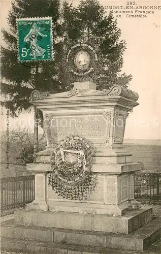 AK / Ansichtskarte Beaumont en Argonne Monument francais au cimetiere Beaumont en Argonne