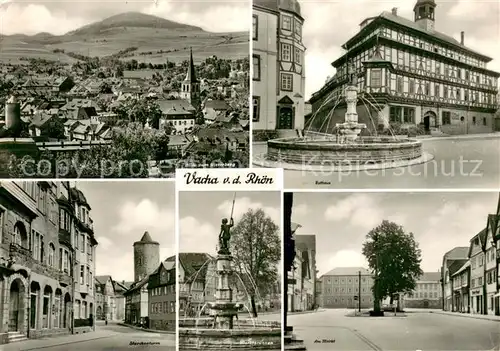 AK / Ansichtskarte Vacha Panorama Rathaus Brunnen Markt Marktbrunnen Storchenturm  Vacha