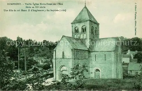 AK / Ansichtskarte Domfront_Orne Vieille Eglise Notre Dame sur l eau Domfront Orne