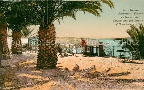 AK / Ansichtskarte Giens_Var Panorama et Terrasse du Grand Hotel Cote d Azur Giens_Var