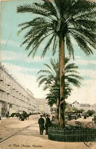 AK / Ansichtskarte Nice_Alpes_Maritimes Avenue Massena Palmiers Nice_Alpes_Maritimes