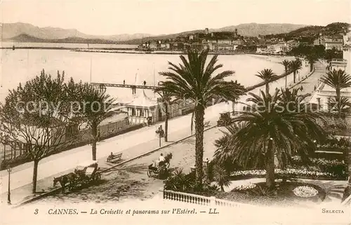 AK / Ansichtskarte Cannes_Alpes Maritimes La Croisette et panorama sur l Esterel Cannes Alpes Maritimes