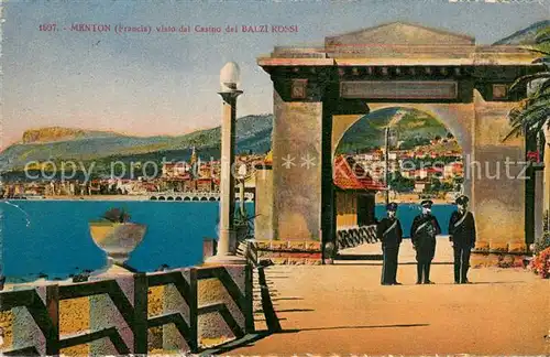 AK / Ansichtskarte Menton_Alpes_Maritimes Vue du Casino de Balzi Rossi Cote d Azur Menton_Alpes_Maritimes