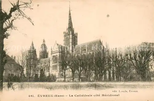 AK / Ansichtskarte Evreux La Cathedrale cote Meridional Evreux