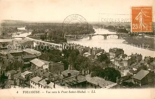 AK / Ansichtskarte Toulouse_Haute Garonne Vue vers le Pont Saint Michel Toulouse Haute Garonne