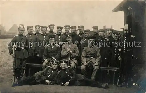 Militaria_Deutschland_WK1 Gruppenfoto Landwehr 