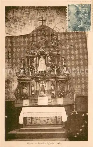 AK / Ansichtskarte Pons_Lleida Interior Iglesia Gualter 