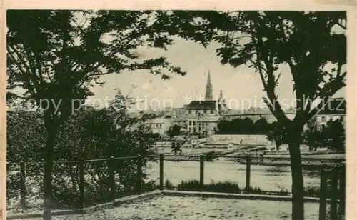 AK / Ansichtskarte Bergerac Vue d ensemble prise de la rive gauche de la Dordogne Bergerac