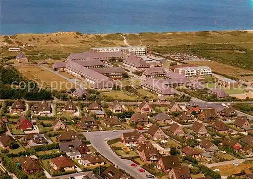 AK / Ansichtskarte Westerland_Sylt Fliegeraufnahme mit Nordseeklinik und Sanatorium der AWO Westerland_Sylt