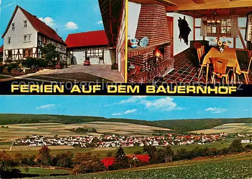 AK / Ansichtskarte Bad_Hersfeld Ferien auf dem Bauernhof Sophie Leist Kaminzimmer Panorama Bad_Hersfeld
