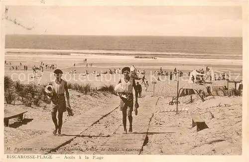 AK / Ansichtskarte Biscarosse Acces a la Plage Biscarosse