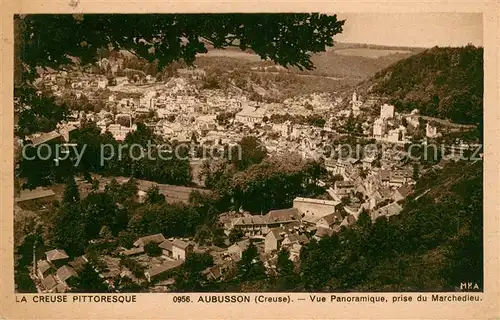 Aubusson_Creuse Vue panoramique prise du Marchedieu Aubusson Creuse