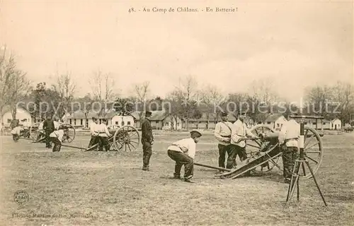 AK / Ansichtskarte Camp_de_Chalons En Batterie Camp_de_Chalons