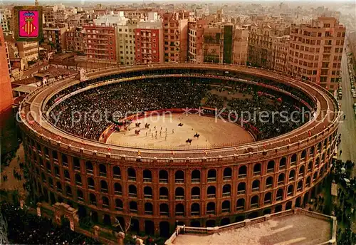 AK / Ansichtskarte Valencia_Valenciana Plaza de Toros Stierkampfarena Fliegeraufnahme Valencia_Valenciana