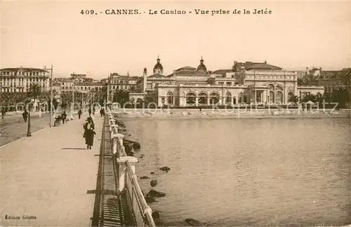 AK / Ansichtskarte Cannes_Alpes Maritimes Le Casino Vue prise de la Jetee Cannes Alpes Maritimes