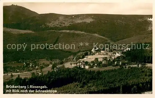 AK / Ansichtskarte Brueckenberg_Riesengebirge Panorama Blick nach der Schneekoppe Brueckenberg Riesengebirge