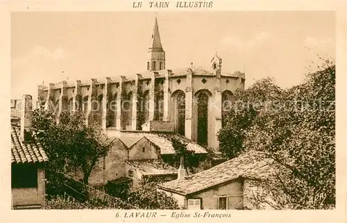 AK / Ansichtskarte Lavaur_Tarn Eglise Saint Francois Collection Le Tarn illustre Lavaur Tarn