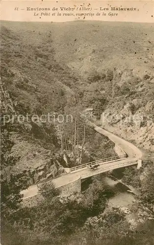 AK / Ansichtskarte Vichy_Allier Les Malavaux Le Pont et la route vue prise de la Gare Vichy Allier