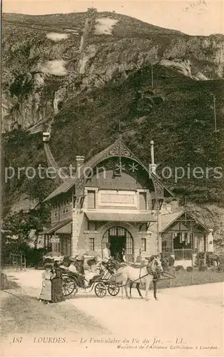 AK / Ansichtskarte Lourdes_Hautes_Pyrenees Le Funiculaire du Pic du Jer Lourdes_Hautes_Pyrenees