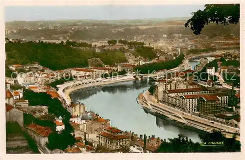 AK / Ansichtskarte Lyon_France Panorama vue sur la Saone Lyon France