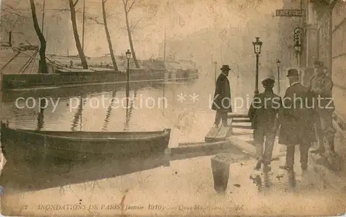 AK / Ansichtskarte Paris Inondations de Paris Janivier 1910 Paris