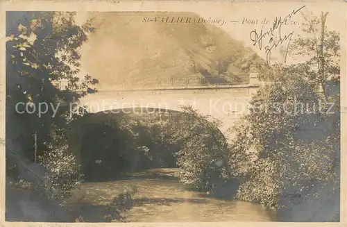 AK / Ansichtskarte Saint Vallier_Drome Pont de Saint Uze Saint Vallier Drome