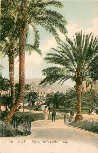 AK / Ansichtskarte Nice_06 Vue au jardin public des palmiers 
