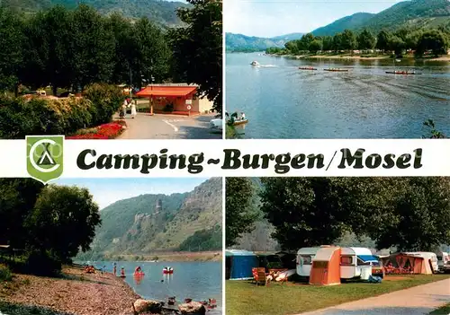 AK / Ansichtskarte Burgen_Mosel Campingplatz an der Mosel Burgen Mosel