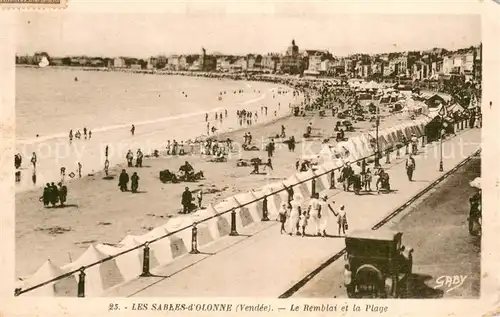 AK / Ansichtskarte Les_Sables d_Olonne Le Remblai et la Plage Les_Sables d_Olonne