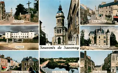 AK / Ansichtskarte Savenay Calvaire Eglies Chateau de Therbe Rue de Nantes Savenay