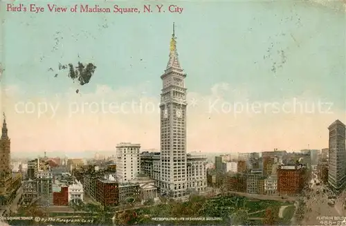 AK / Ansichtskarte New_York_City Birds Eye View of Madison Square New_York_City