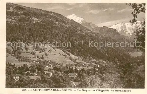 AK / Ansichtskarte Saint Gervais les Bains Le Neyret et l Aiguille de Bionnassay Alpes Saint Gervais les Bains