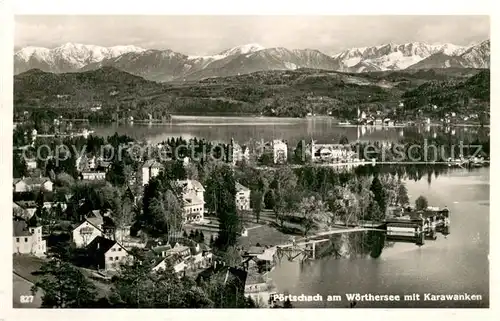 AK / Ansichtskarte Poertschach_Woerthersee mit Karawanken Poertschach Woerthersee