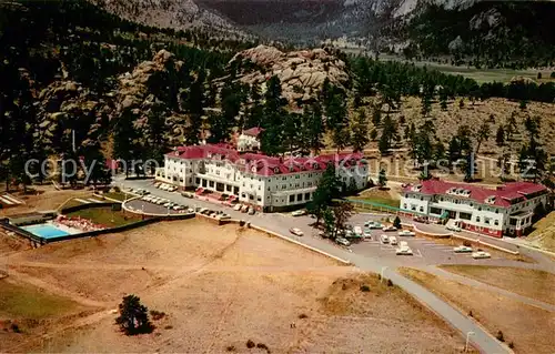 AK / Ansichtskarte Estes_Park The Stanle Hotel Air view Estes_Park