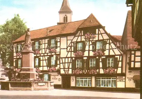 AK / Ansichtskarte Ribeauville_Haut_Rhin_Elsass Hotel Restaurant du Mouton Fontaine Ribeauville_Haut