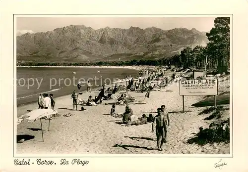 AK / Ansichtskarte Calvi La plage Calvi