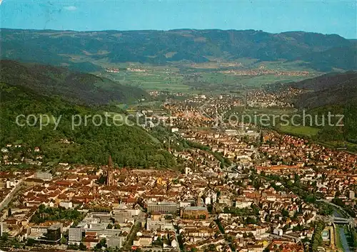 AK / Ansichtskarte Freiburg_Breisgau Fliegeraufnahme Freiburg Breisgau