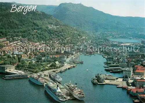 AK / Ansichtskarte Bergen_Norwegen Fliegeraufnahme Bergen Norwegen