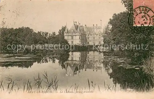 AK / Ansichtskarte Azay le Rideau Chateau facade orientale etang Azay le Rideau