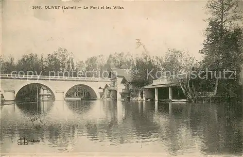 AK / Ansichtskarte Olivet_Loiret Le pont et les villas Olivet Loiret