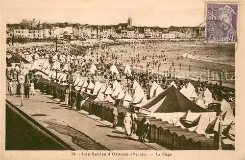 AK / Ansichtskarte Les_Sables d_Olonne La plage Les_Sables d_Olonne